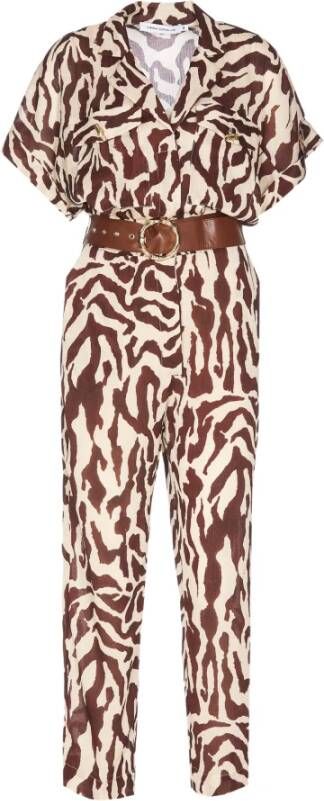 Simona Corsellini Jumpsuits Bruin Dames