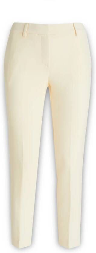 Simona Corsellini Leather Trousers Beige Dames