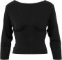 Simona Corsellini Elegante Zwarte Longsleeve Top Black Dames - Thumbnail 1
