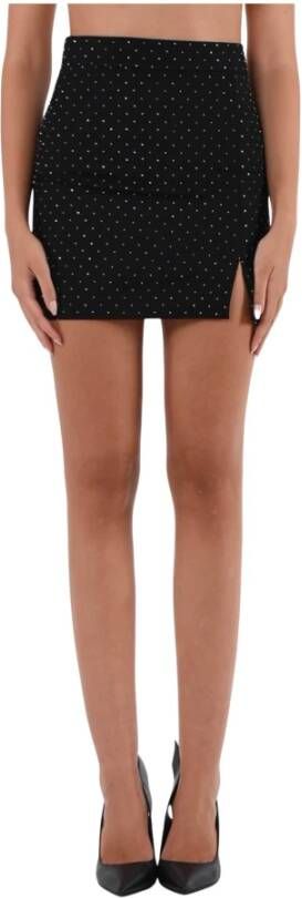 Simona Corsellini Microborchiata Mini Rok Zwart Dames