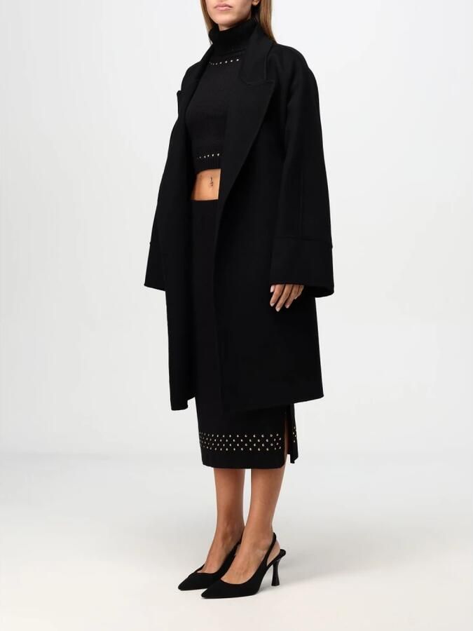 Simona Corsellini Dubbele doek jas gewaad stijl Black Dames - Foto 3