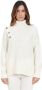 Simona Corsellini Kasjmier Coltruien met Rookkleurige Knoopdetail Beige Dames - Thumbnail 1
