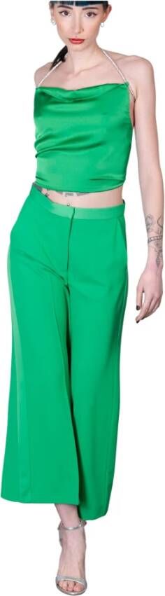 Simona Corsellini Wide Trousers Groen Dames