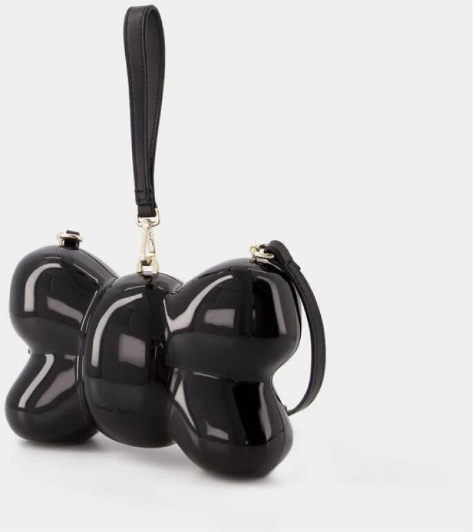 Simone Rocha Shoppers Bow Bag Crossbody Leather Black in zwart - Foto 3