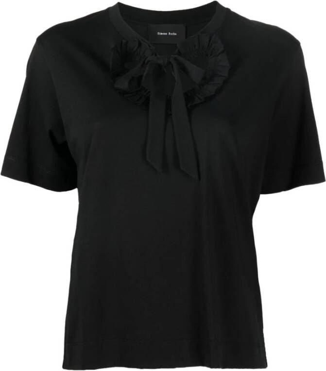 Simone Rocha T-shirts en polos zwart Black Dames