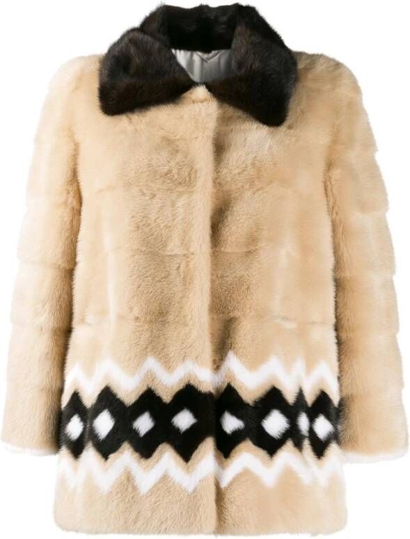 Simonetta Ravizza Faux Fur & Shearling Jackets Beige Dames