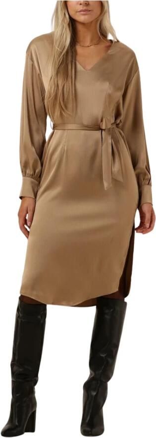 Simple Bronzen Midi Jurk voor Vrouwen Brown Dames - Foto 3