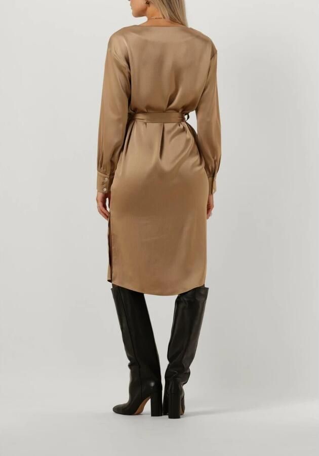 Simple Bronzen Midi Jurk voor Vrouwen Brown Dames - Foto 2