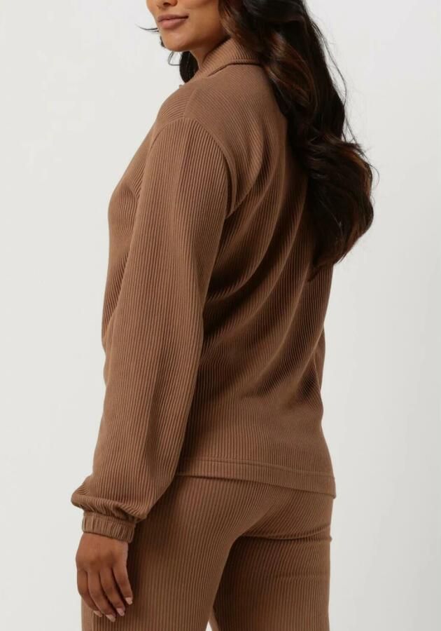 SIMPLE Dames Blouses Paula Jer-org-cot-22-3 Bruin - Foto 3