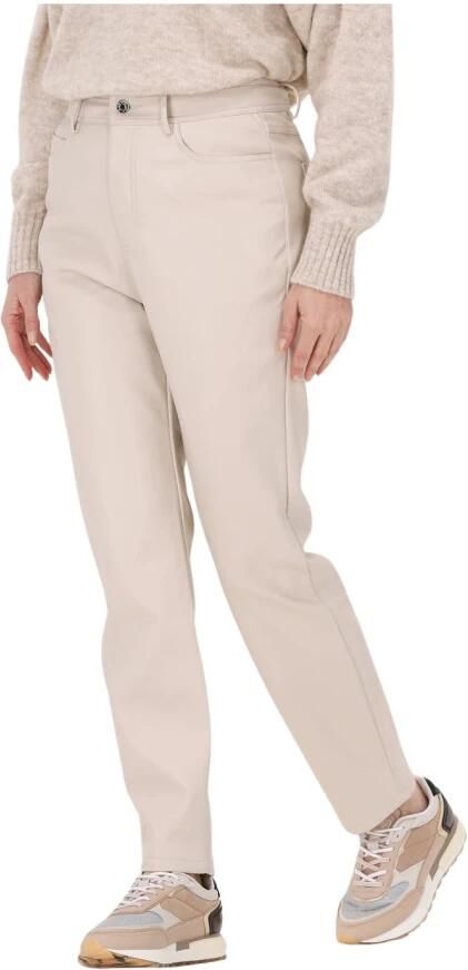 Simple Lena Beige Straight Leg Jeans Beige Dames - Foto 6