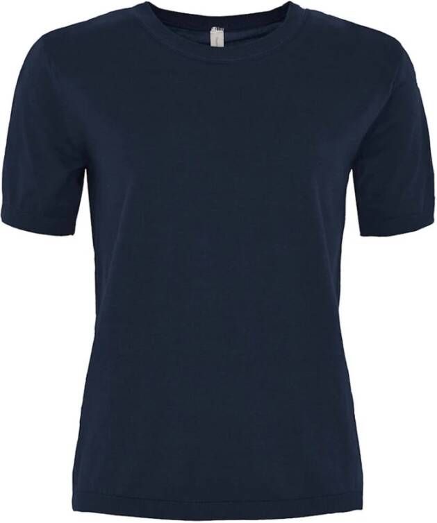 Skovhuus Korte Mouw Top Blauw Dames