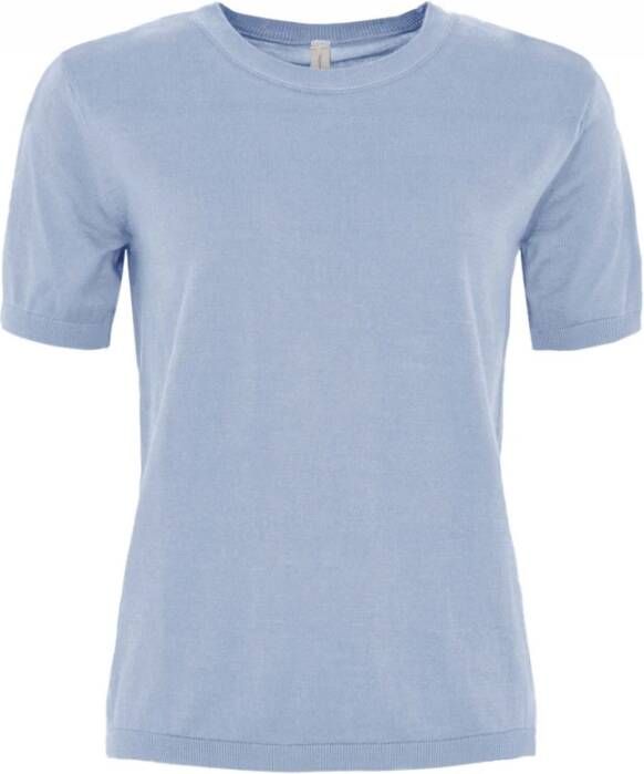Skovhuus Zachte O-Neck T-shirt in diverse kleuren Blue Dames