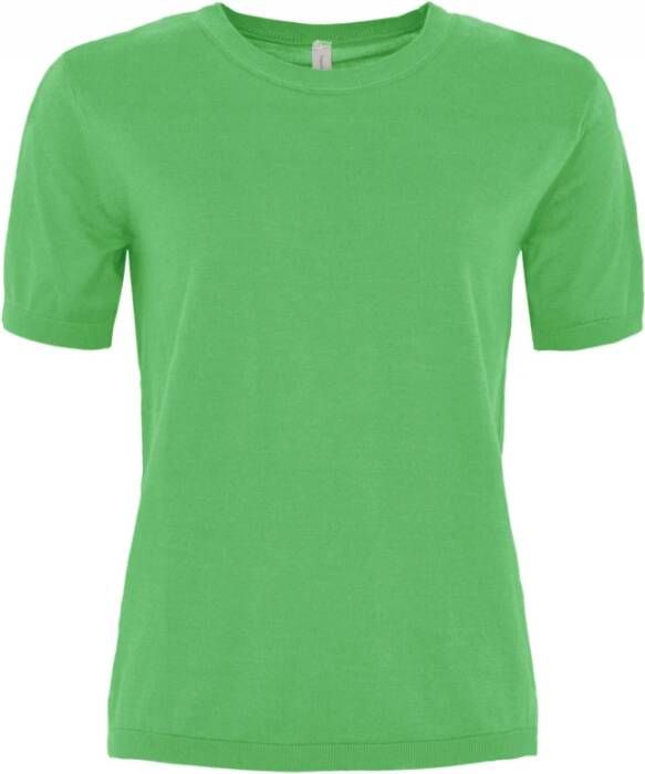 Skovhuus Zachte O-Neck T-shirt in diverse kleuren Green Dames