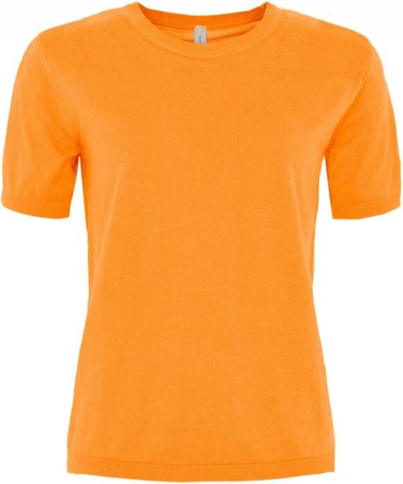 Skovhuus Zachte O-Neck T-shirt in diverse kleuren Orange Dames