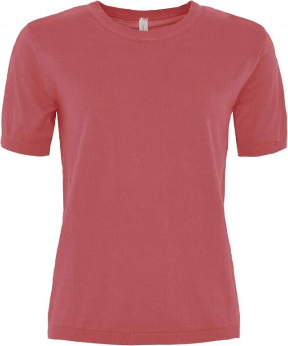 Skovhuus Zachte O-Neck T-shirt in diverse kleuren Pink Dames