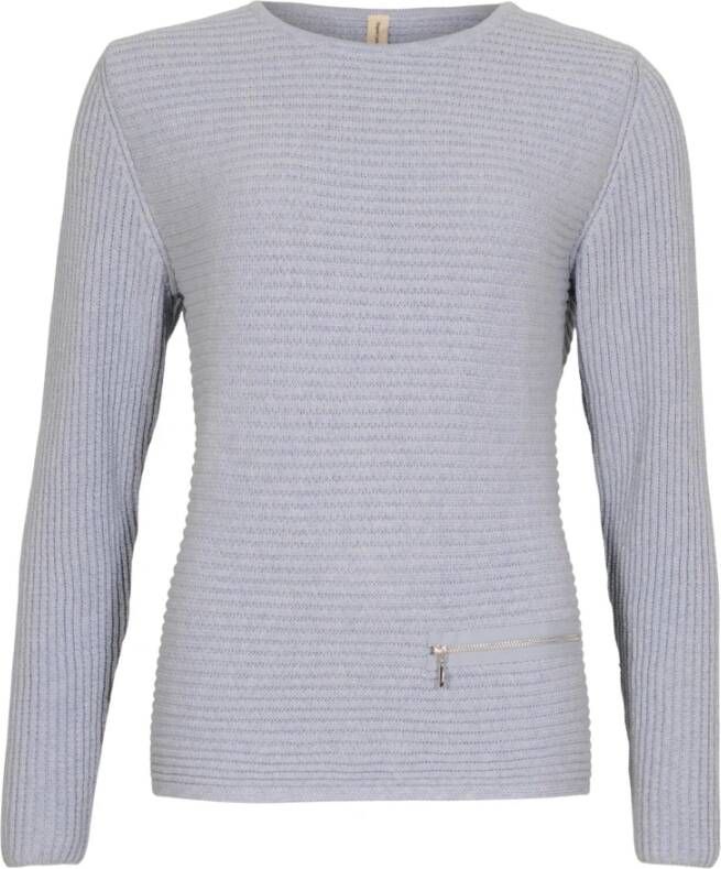 Skovhuus Jumper met ritseffect Blue Dames