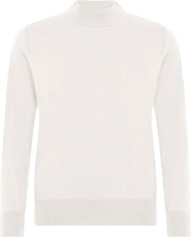 Skovhuus Katoenen Turtleneck Blouse Lange Mouwen White Dames