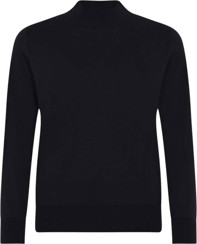 Skovhuus Katoenen Turtleneck Blouse Lichtgewicht Zwart Black Dames
