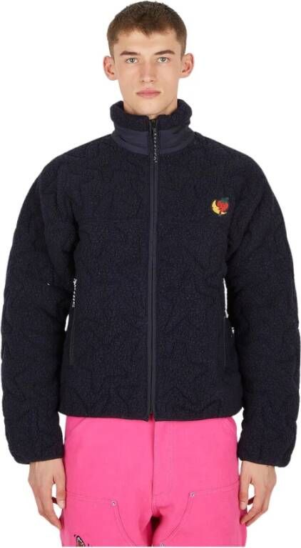 SKY High Farm Gerecyclede wollen sherpa fleece jas met sterrenquilting Blue Heren