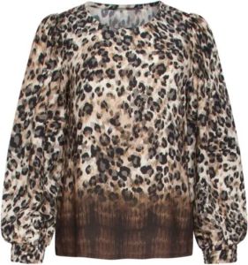 Smashed Lemon Tekeningblouse 22704 775-999 Bruin Dames