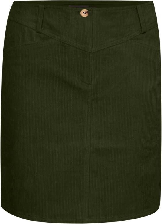 Soaked in Luxury Aansluitende Groene Rok met Zakken Groen Dames