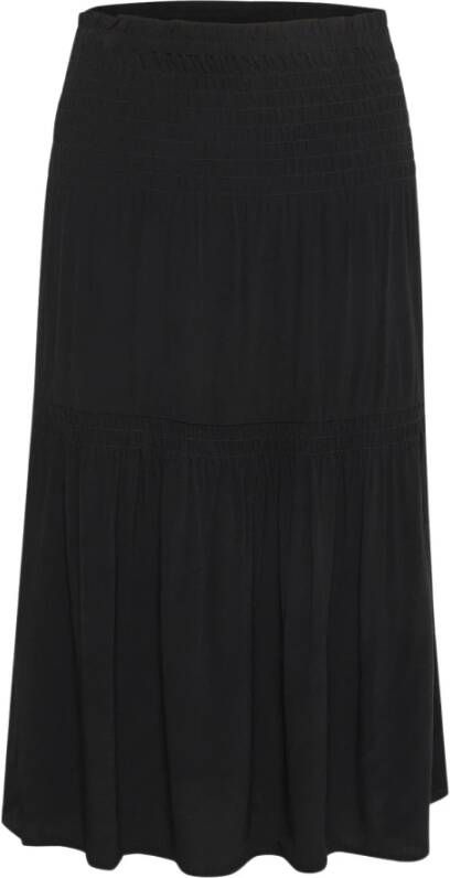 Soaked in Luxury Zwarte Ruches Rok Black Dames