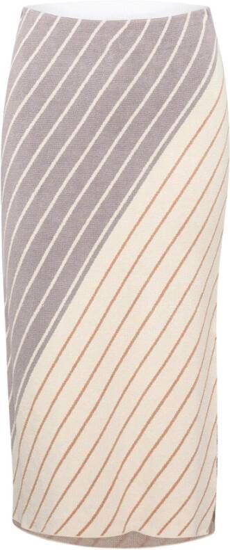Soaked in Luxury Midi Skirts Beige Dames
