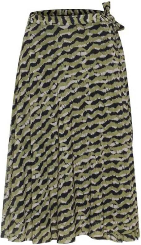 Soaked in Luxury Midi Skirts Groen Dames