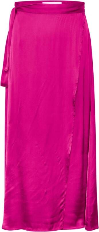 Soaked in Luxury Maxirok van viscose in wikkellook model 'Eline'