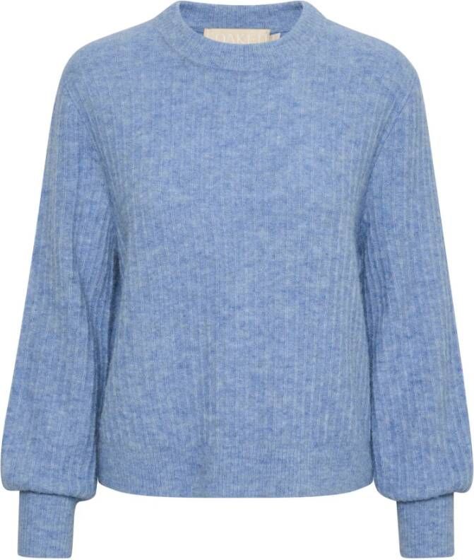 Soaked in Luxury Ronde hals gekweek Blauw Dames