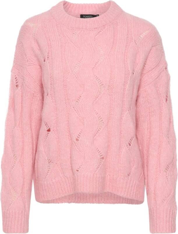 Soaked in Luxury Round-neck Knitwear Roze Dames