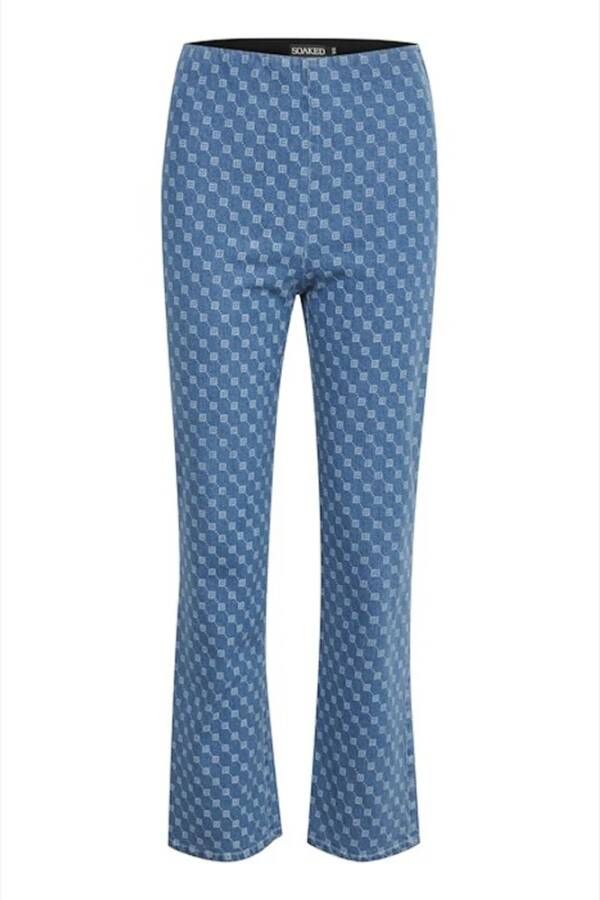 Soaked in Luxury Slim-fit Trousers Blauw Dames