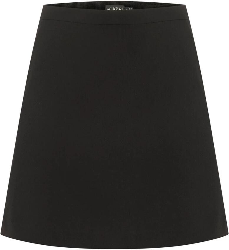 Soaked in Luxury Eenvoudige Zwarte A-lijn Rok Black Dames