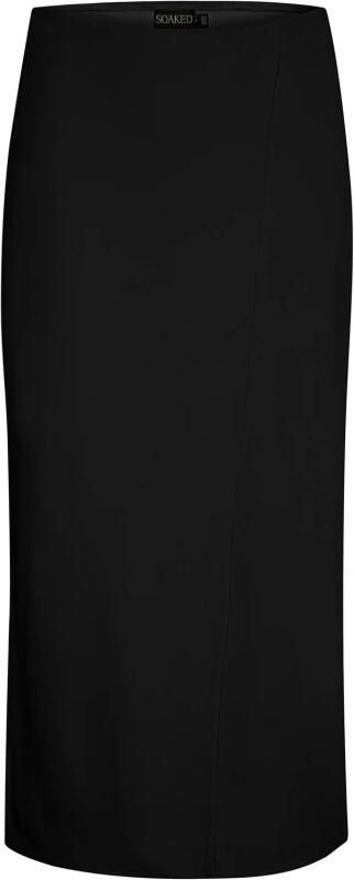 Soaked in Luxury Elegante Zwarte Rok Slim-Fit Klassieke Stijl Black Dames
