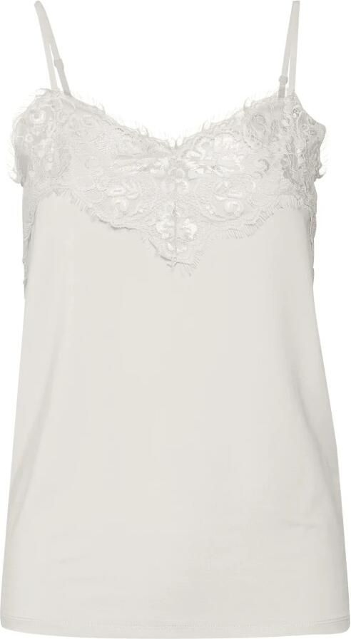 Soaked in Luxury Kant Singlet Lingerie Gebroken Wit White Dames