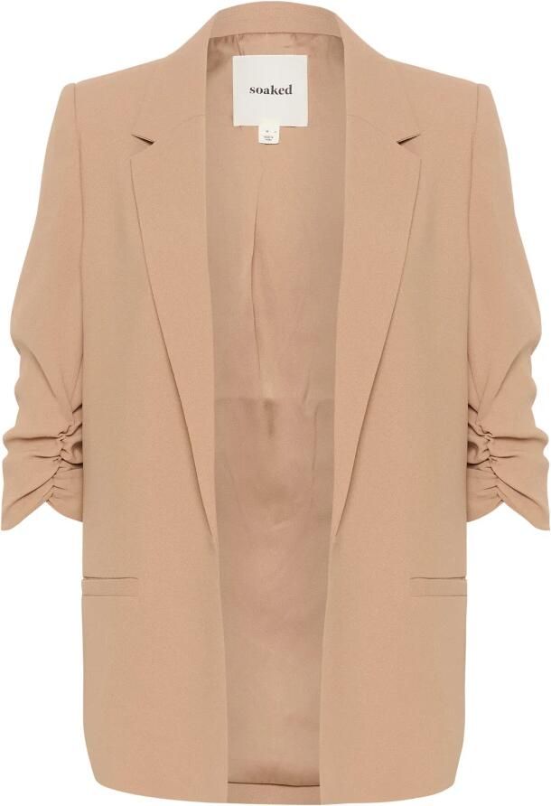 Soaked in Luxury Stijlvolle Blazer Jas Burro Brown Dames