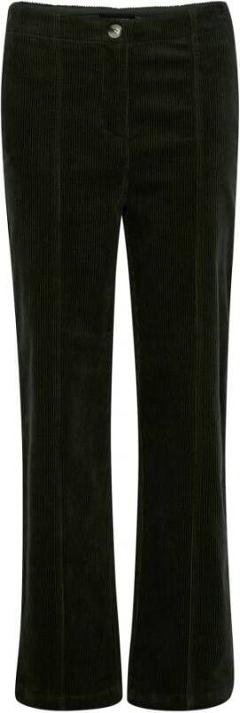 Soaked in Luxury Stijlvolle Slthori Broek in Kombu Groen Zwart Dames
