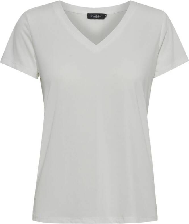 Soaked in Luxury SLColumbine V-neck T-shirt Wit Dames