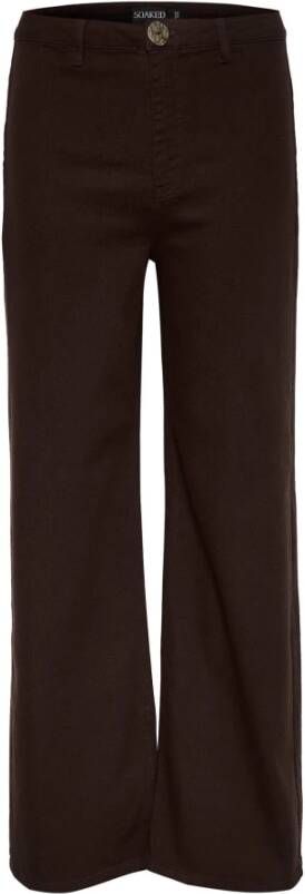 Soaked in Luxury Wide Trousers Bruin Dames