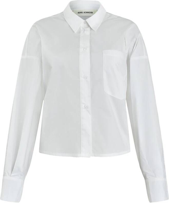 Sofie Schnoor Eenvoudig Wit Overhemd met Stijlvolle Details Wit Dames