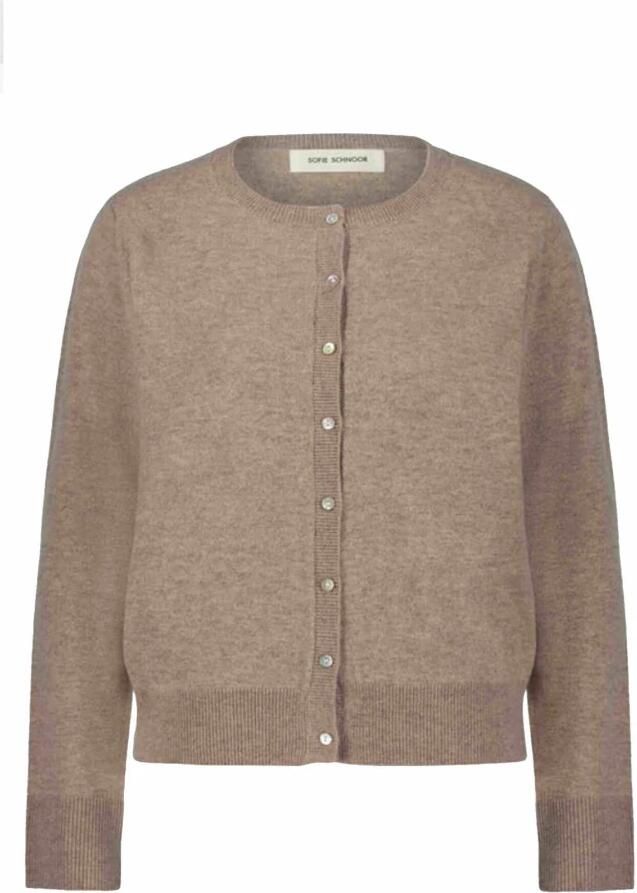 Sofie Schnoor Feminine Cardigan met Knopen Brown Dames