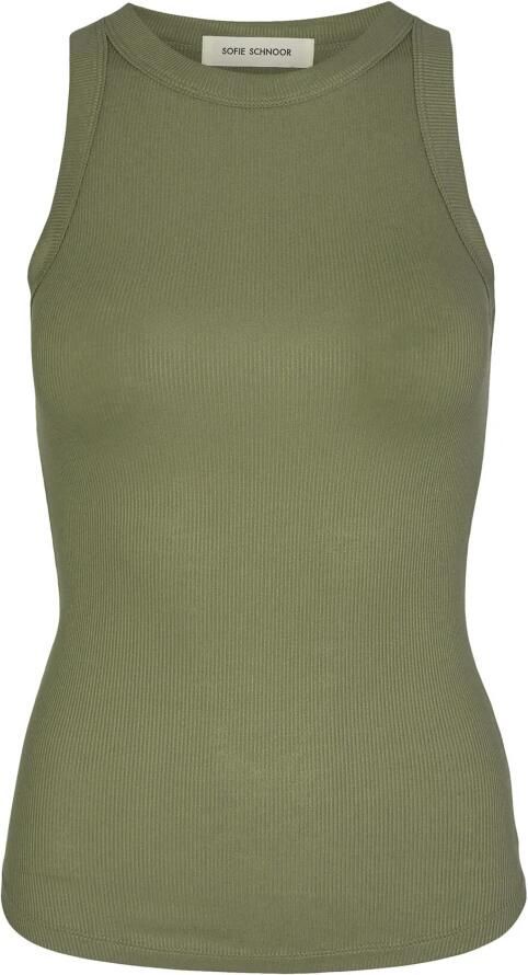 Sofie Schnoor Geribbelde Army Green Top Green Dames - Foto 3