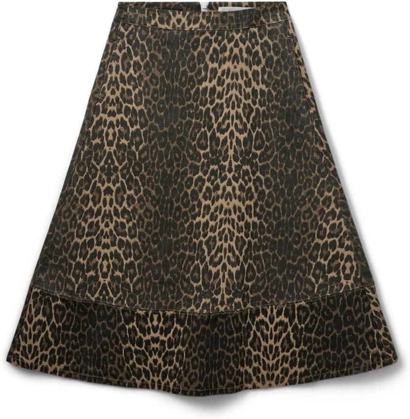 Sofie Schnoor Luipaardprint A-lijn Rok Brown Dames
