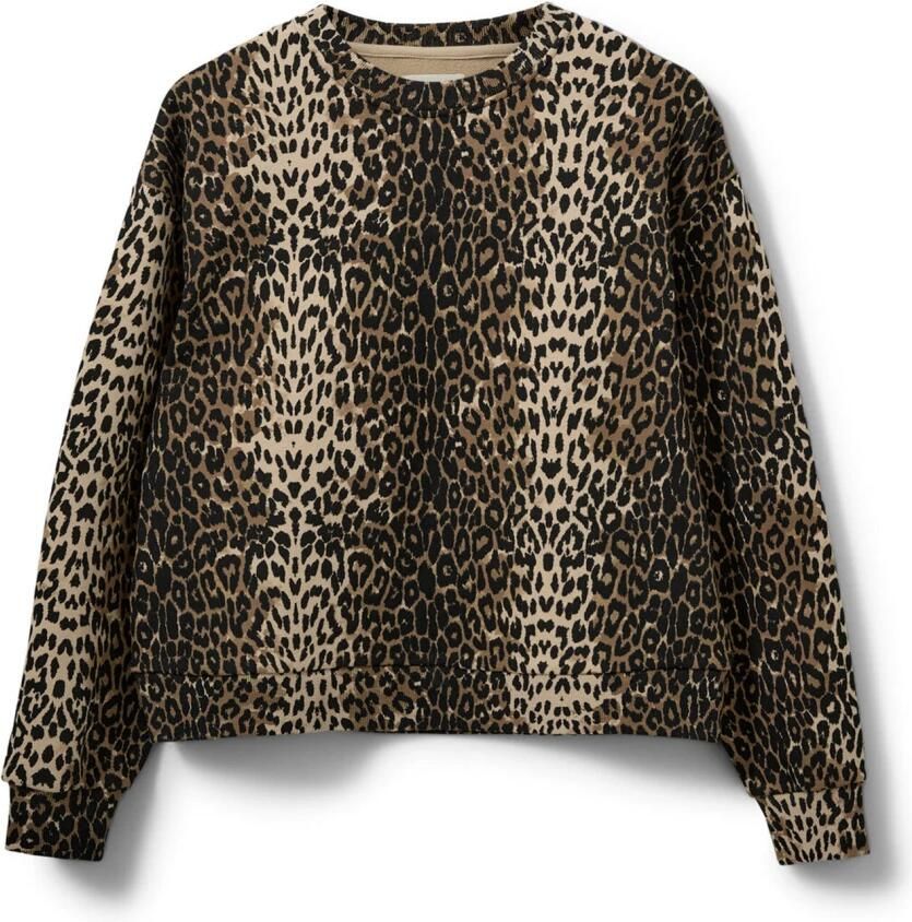 Sofie Schnoor Luipaardprint Sweatshirt Elisw Lichtbruin Brown Dames