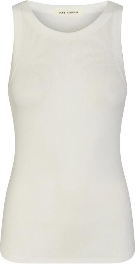 Sofie Schnoor Zachte Viscose Top met Wijde Halslijn Snos215 White Dames