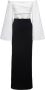 Solace London Kleurblok Maxi Jurk met Wijd Uitlopende Mouwen Black Dames - Thumbnail 1