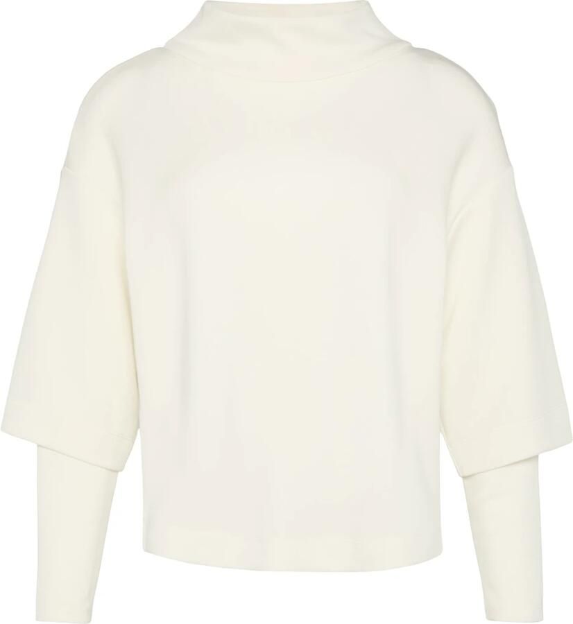 S.Oliver BLACK LABEL Sweatshirt met grote opstaande kraag en dubbellaagse mouwen - Foto 4