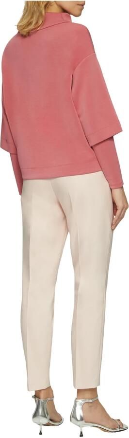 S.Oliver Gelaagde Scuba Sweatshirt met Opstaande Kraag Pink Dames - Foto 4