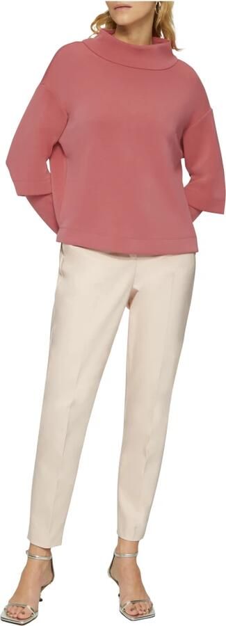 S.Oliver Gelaagde Scuba Sweatshirt met Opstaande Kraag Pink Dames - Foto 3