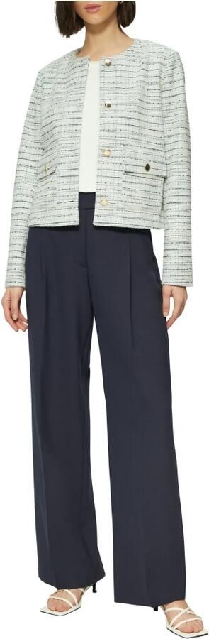 S.Oliver BLACK LABEL Regular fit korte blazer in bouclékwaliteit met sierknopen - Foto 2